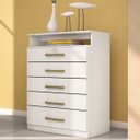 Ver imagem 3 de Cômoda Urban 5 Gavetas Branco para Quarto