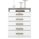 Ver imagem 1 de Cômoda Urban 5 Gavetas Branco para Quarto