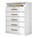 Ver imagem 2 de Cômoda Urban 5 Gavetas Branco para Quarto