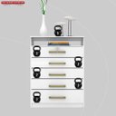 Ver imagem 6 de Cômoda Urban 5 Gavetas Branco para Quarto