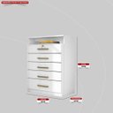 Ver imagem 4 de Cômoda Urban 5 Gavetas Branco para Quarto