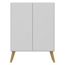 Ver imagem 7 de Aparador Buffet 2 Portas Retrô Veneza Multimóveis V3609 Branco/Natural