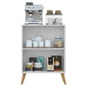 Ver imagem 6 de Aparador Buffet 2 Portas Retrô Veneza Multimóveis V3609 Branco/Natural