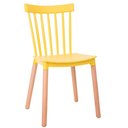 Ver imagem 3 de Kit 6 Cadeiras Windsor Ellen Midi Anm6023f Anima Office Polipropileno Amarelo Base Madeira