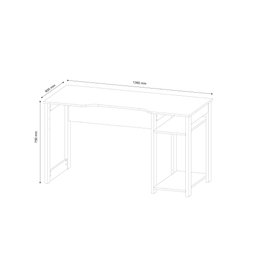 Mesa Escrivaninha Gamer com 2 Nichos - Preto/Azul - 4