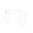 Ver imagem 4 de Mesa Escrivaninha Gamer com 2 Nichos - Preto/Azul