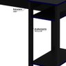 Mesa Escrivaninha Gamer com 2 Nichos - Preto/Azul - 2