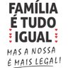 Adesivo Decorativo de Parede Frases Família É Tudo Igual - 1