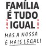 Adesivo Decorativo de Parede Frases Família É Tudo Igual - 2