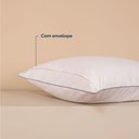 Ver imagem 5 de Kit 2 Fronhas Linea 50cm X 70cm Micropercal 200 Fios - Cinza