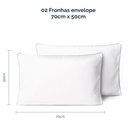 Ver imagem 7 de Kit 2 Fronhas Linea 50cm X 70cm Micropercal 200 Fios - Cinza