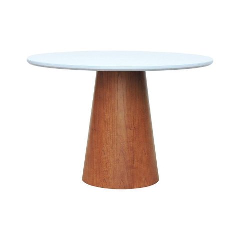 Mesa de Jantar Tampo em Vidro Base Cone Laminado Cinamomo Amêndoa Tampo 150 Branco-vidro Branco