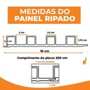 Ver imagem 3 de Kit 10 Painel Ripado Prime Madeira Pvc Cambará Mantra Wave 2,9m X 16cm