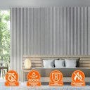 Ver imagem 5 de Kit 10 Painel Ripado Prime Madeira Pvc Cambará Mantra Wave 2,9m X 16cm