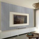 Ver imagem 1 de Kit 10 Painel Ripado Prime Madeira Pvc Cambará Mantra Wave 2,9m X 16cm