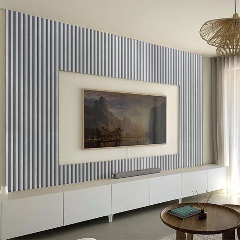 Kit 10 Painel Ripado Prime Madeira Pvc Cambará Mantra Wave 2,9m X 16cm