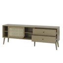 Ver imagem 4 de Rack Retrô para TV até 75 Polegadas 100% MDF 180cm 2 Gavetas Marrom