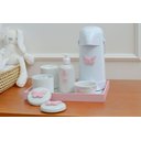 Ver imagem 2 de Kit Higiene Bebê Porcelana Térmica Bandeja Banho Borboleta - Rosa