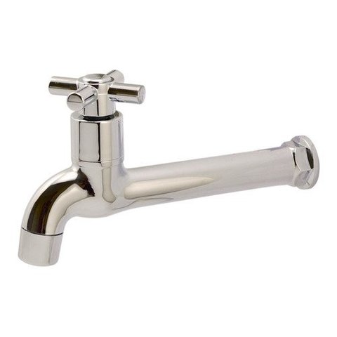 Torneira Pia Parede Fixa Abs Cromado 18cm Slim 1/4 V:Prateado