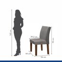 Ver imagem 2 de Kit 2 Cadeiras Estofadas Espanha Espresso Móveis