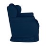 Poltrona Amamentação Cadeira Reforçada Balanço Puff Suede:azul Marinho - 9
