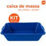 Kit 10 Caixas de Massa Azul 20 Litros Afort - 2