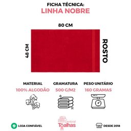 Kit com 3 Toalhas de Rosto Luxo Gigante Nobre 48x80cm - Kit 4 - 3