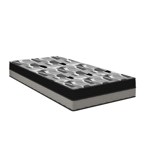 Colchão Solteiro Ortobom ISO Dupla Face 78x188x20cm Cinza/Preto