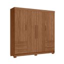 Ver imagem 4 de Guarda Roupa Roupeiro Casal 4 Portas 6 Gavetas Irati 4.6 Jatoba Santos Andirá