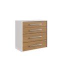 Ver imagem 2 de Cômoda com 4 Gavetas 90cm Integrato Branco/Freijó