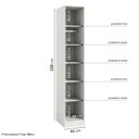 Ver imagem 4 de Guarda Roupa Modulado 100% MDF 1 Porta Reflecta Orion CabeCasa MadeiraOriginals