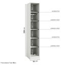 Ver imagem 4 de Guarda Roupa Planejado 100% MDF 1 Porta Reflecta Orion CabeCasa MadeiraOriginals Bege
