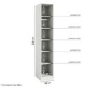 Ver imagem 4 de Guarda Roupa Planejado 100% MDF 1 Porta Reflecta Orion CabeCasa MadeiraOriginals Bege