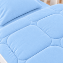 Ver imagem 3 de Kit de Berço 03 Pçs Malha 100% Algodão Azul Claro