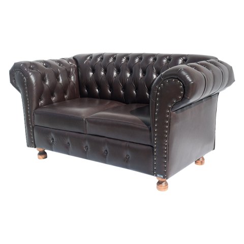 Sofa 1.80 Luiz XV Chesterfield Capitone Corano Cafe
