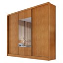Ver imagem 1 de Guarda Roupa Casal Medelim 3 Portas 8 Gavetas com Espelho Cinamomo - Novo Horizonte