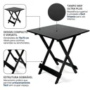 Ver imagem 4 de Mesa Dobrável 70x70cm em MDF Ultra Plus Preto