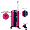Kit de Bordo Luxo Mala de Viagem Rígida de Fibra:pink - 8