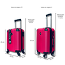 Kit de Bordo Luxo Mala de Viagem Rígida de Fibra:pink - 9