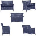 Ver imagem 5 de 1 Sofá Área e Mesa Igapó Alumínio Pintura Marrom Corda Náutica Estofado Impermeável Almofada 10 Tram