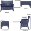 Ver imagem 2 de 1 Sofá Área e Mesa Igapó Alumínio Pintura Marrom Corda Náutica Estofado Impermeável Almofada 10 Tram