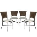 Ver imagem 1 de Jogo de Cozinha 4 Cadeiras Gramado Ratan Junco Em Fibra Sintética Junco Trama Fechada.