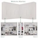 Ver imagem 6 de Guarda-Roupa de Canto Modulado 15 Portas 6 Gavetas Inglaterra Branco