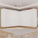 Ver imagem 1 de Guarda-Roupa de Canto Modulado 15 Portas 6 Gavetas Inglaterra Branco