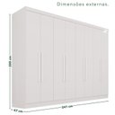 Ver imagem 4 de Guarda-Roupa de Canto Modulado 15 Portas 6 Gavetas Inglaterra Branco