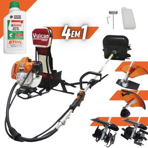 Roçadeira Costal C/ Óleo Stihl Vrc430 Vulcan 2t 43cc 1,7hp P/ Roçar, Capinar e Cultivar