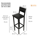 Ver imagem 7 de Kit 3 Banquetas  Alta Industrial Estofada - Courino Preto