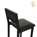 Ver imagem 2 de Kit 3 Banquetas  Alta Industrial Estofada - Courino Preto