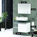 Ver imagem 3 de Conjunto para Banheiro Gabinete com Cuba e Espelheira 60cm Diamante