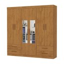 Ver imagem 2 de Guarda-Roupa Infantil com Espelho 6 Portas e 4 Gavetas 177cm Multimóveis CR35561 Madeirado